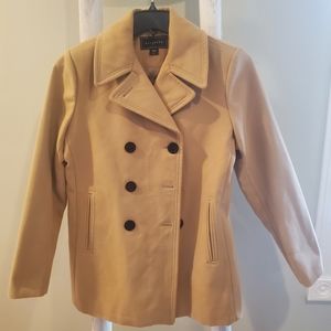 Womans Metaphor Peacoat. Tan Size Medium. Soft Worn Once.